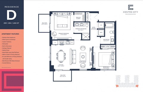 A floor plan of a residence with various rooms and features labeled.